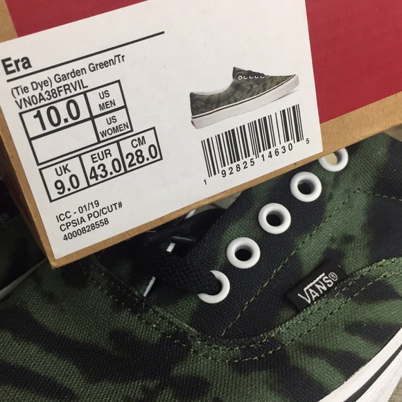 Vans Era (Tle Dye) Garden Green/Tr - Picture 4 of 8